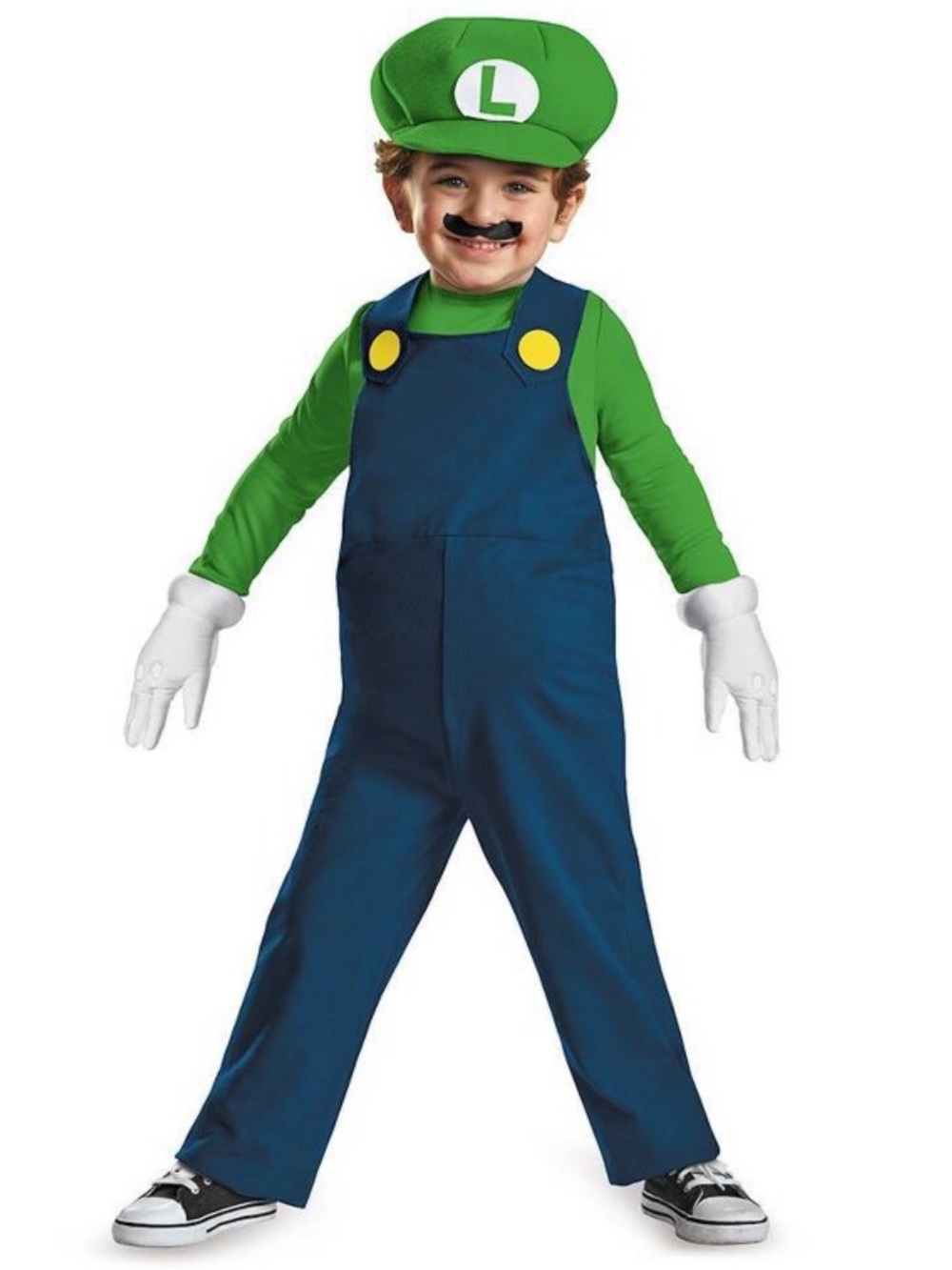 Nintendo Super Mario Luigi Toddler Costume Jumpsuit - Green and Blue NEW S 2T